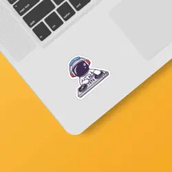 اسکین لپ تاپ طرح Astronaut کد ۱۵ به همراه استیکر کیبورد