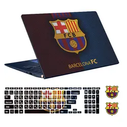 اسکین لپ تاپ طرح Barcelona کد 03 به همراه استیکر کیبورد