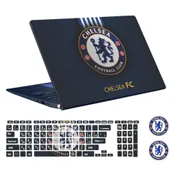 اسکین لپ تاپ طرح Chelsea کد 01 به همراه استیکر کیبورد