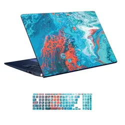 اسکین لپ تاپ طرح Colourful کد ۳۴ به همراه استیکر کیبورد