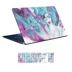 اسکین لپ تاپ طرح Colourful کد ۳۵ به همراه استیکر کیبورد