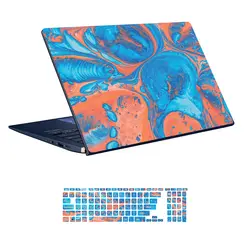 اسکین لپ تاپ طرح Colourful کد ۳۶ به همراه استیکر کیبورد