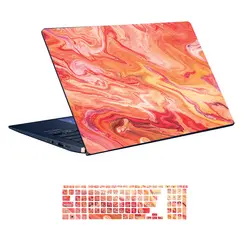 اسکین لپ تاپ طرح Colourful کد ۴۸ به همراه استیکر کیبورد