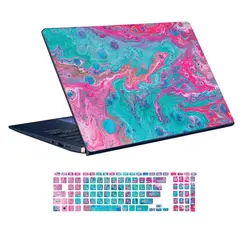 اسکین لپ تاپ طرح Colors کد ۷۱ به همراه استیکر کیبورد
