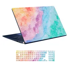 اسکین لپ تاپ طرح Colors کد ۷۹ به همراه استیکر کیبورد