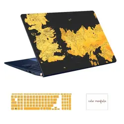 اسکین لپ تاپ طرح Game of Thrones کد 09 به همراه استیکر کیبورد