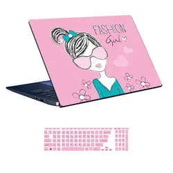 اسکین لپ تاپ طرح Girl کد 41 به همراه استیکر کیبورد