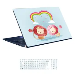 اسکین لپ تاپ طرح Lion کد 11 به همراه استیکر کیبورد