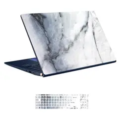 اسکین لپ تاپ طرح Marble کد 13 به همراه استیکر کیبورد