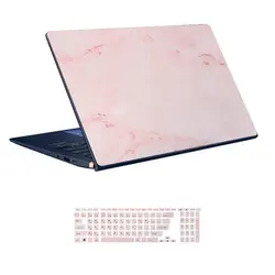 اسکین لپ تاپ طرح Marble کد ۱۷ به همراه استیکر کیبورد