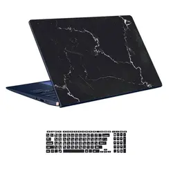 اسکین لپ تاپ طرح Marble کد ۰۷ به همراه استیکر کیبورد