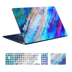 اسکین لپ تاپ طرح Marble کد ۷۰ به همراه استیکر کیبورد