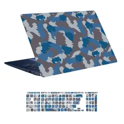 اسکین لپ تاپ طرح Military کد 05 به همراه استیکر کیبورد