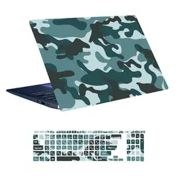 اسکین لپ تاپ طرح Military کد 09 به همراه استیکر کیبورد