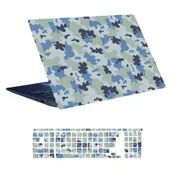 اسکین لپ تاپ طرح Military کد 12 به همراه استیکر کیبورد