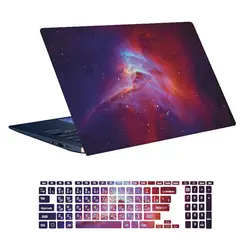 اسکین لپ تاپ طرح Space کد ۱۱۹ به همراه استیکر کیبورد