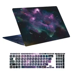 اسکین لپ تاپ طرح Space کد ۱۲۵ به همراه استیکر کیبورد