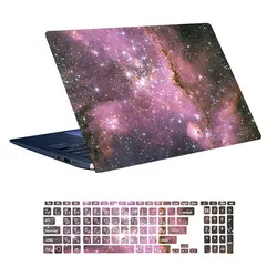 اسکین لپ تاپ طرح Space کد ۱۰۲ به همراه استیکر کیبورد