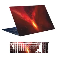 اسکین لپ تاپ طرح Space کد ۱۲۷ به همراه استیکر کیبورد