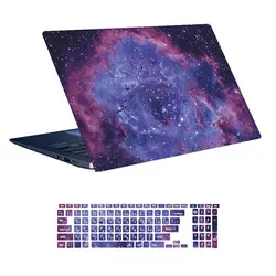 اسکین لپ تاپ طرح Space کد ۱۴۴ به همراه استیکر کیبورد