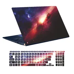 اسکین لپ تاپ طرح Space کد 31 به همراه استیکر کیبورد