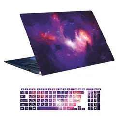 اسکین لپ تاپ طرح Space کد 42 به همراه استیکر کیبورد
