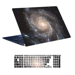 اسکین لپ تاپ طرح Space کد ۹۹ به همراه استیکر کیبورد