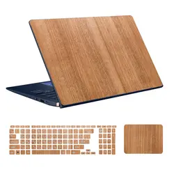 اسکین لپ تاپ طرح Wood کد۰۳ به همراه استیکر کیبورد