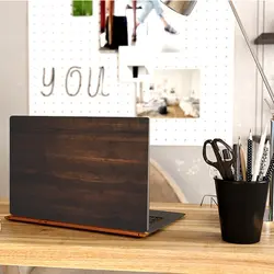 اسکین لپ تاپ طرح Wood کد ۱۳ به همراه استیکر کیبورد