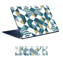 اسکین لپ تاپ طرح هندسی کد ۱۱ به همراه استیکر کیبورد