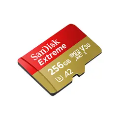 کارت حافظه microSDXC سن دیسک مدل Extreme کلاس A2 استاندارد UHS-I U3 سرعت 190MBps ظرفیت 256 گیگابایت - حافظه طلایی تهران - تی ام سی مارکت - TMCMARKET