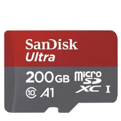 کارت حافظه‌ microSDXC سن دیسک مدل A1 کلاس 10 استاندارد UHS-I سرعت 100MBps ظرفیت 200 گیگابایت - حافظه طلایی تهران - تی ام سی مارکت - TMCMARKET
