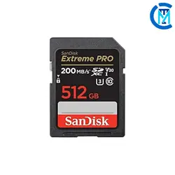 کارت حافظه SDXC سن دیسک مدل Extreme Pro V30 کلاس 10 استاندارد UHS-I U3 سرعت 200mbps ظرفیت 512 گیگابایت - حافظه طلایی تهران - تی ام سی مارکت - TMCMARKET