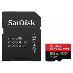 کارت حافظه microSDXC سن دیسک مدل Extreme PRO کلاس A2 استاندارد UHS-I U3 سرعت 200MBps ظرفیت 512 گیگابایت به همراه آداپتور SD - حافظه طلایی تهران - تی ام سی مارکت - TMCMARKET