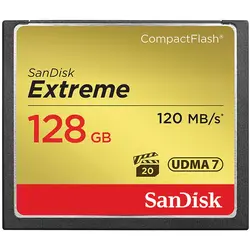 کارت حافظه CompactFlash سن دیسک مدل Extreme سرعت 800X 120MBps ظرفیت 128 گیگابایت - حافظه طلایی تهران - تی ام سی مارکت - TMCMARKET