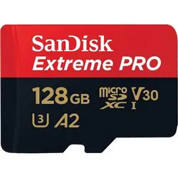 کارت حافظه microSDXC سن دیسک مدل Extreme PRO کلاس A2 استاندارد UHS-I U3 سرعت 200MBPS ظرفیت 128 گیگابایت - حافظه طلایی تهران - تی ام سی مارکت - TMCMARKET