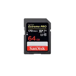 کارت حافظه SDXC سن دیسک مدل Extreme Pro V30 کلاس 10 استاندارد UHS-I U3 سرعت 200MBps ظرفیت 64 گیگابایت - حافظه طلایی تهران - تی ام سی مارکت - TMCMARKET