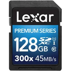 کارت حافظه SDXC لکسار مدل Premium کلاس 10 استاندارد UHS-I U1 سرعت 45MBps 300X ظرفیت 128 گیگابایت - حافظه طلایی تهران - تی ام سی مارکت - TMCMARKET