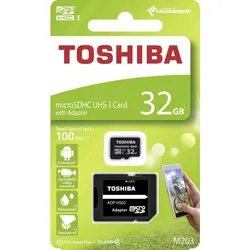 کارت حافظه microSDHC توشیبا مدل M203 کلاس 10 استاندارد UHS-I سرعت 100MBps ظرفیت 32 گیگابایت