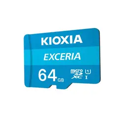 کارت حافظه‌ microSDHC کیوکسیا KIOXIA مدل EXCERIA کلاس 10 استاندارد UHS-I U1 سرعت 100MBps ظرفیت 64 گیگابایت به همراه آداپتور SD - حافظه طلایی تهران - تی ام سی مارکت - TMCMARKET