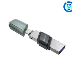 فلش مموری سن دیسک مدل iXPAND SDIX90N Flip ظرفیت 64 گیگابایت - حافظه طلایی تهران - تی ام سی مارکت - TMCMARKET