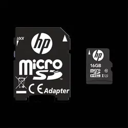 کارت حافظه microSDHC اچ پی مدل mi210 کلاس 10 استاندارد UHS-I U1 همراه با آداپتور SD ظرفیت 16 گیگابایت