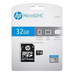کارت حافظه microSDHC اچ پی مدل Mi210 کلاس 10 استاندارد UHS-I U1 همراه با آداپتور SD ظرفیت 32 گیگابایت