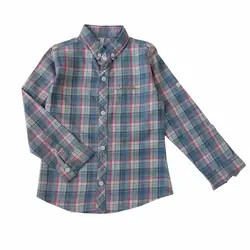 پیراهن چهارخانه پسرانه بی‌جیب