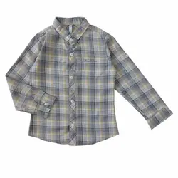 پیراهن چهارخانه پسرانه بی‌جیب