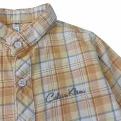 پیراهن چهارخانه پسرانه بی‌جیب