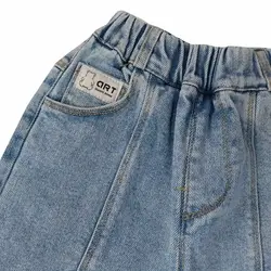 شلوار جین اسپرت مام استایل خط دار