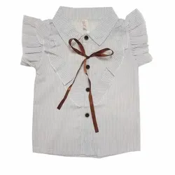 شومیز دخترانه آستین کوتاه راه‌راه