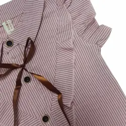 شومیز دخترانه آستین کوتاه راه‌راه