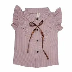 شومیز دخترانه آستین کوتاه راه‌راه